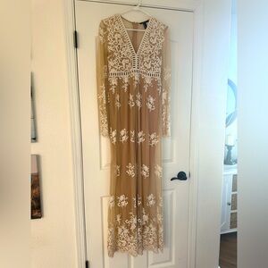 Boho wedding dress/ engagement photo dress- size S